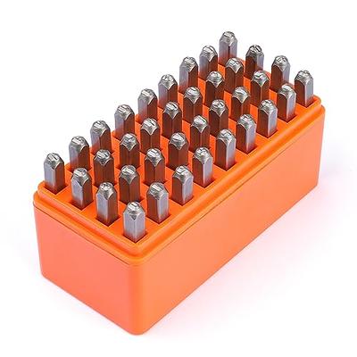 Metal Letter Punch Set 1/4 (6mm),36PC Steel Number and Letter Stamp  Set,Stamping Tool Set kit for Imprinting Metal, Plastic, Wood, Leather.