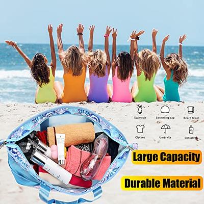 Large Beach Bags Beach Pool Travel Waterproof Sandproof Mesh Storage Tote  Bag