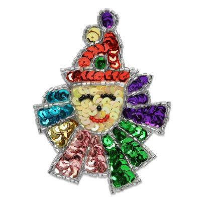 Large Sequin Mardi Gras Iron On Patch