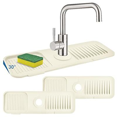 30 inch Sink Splash Guard Mat,Silicone Faucet Handle Drip Catcher