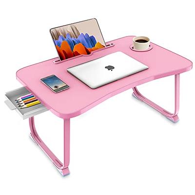 Laptop Bed Desk Table Tray Stand with Cup Holder/Drawer for Bed