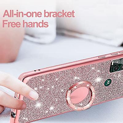 for XiaoMi RedMi Note 11 Pro 5G Case for Women Glitter Crystal Soft Stylish  Clear TPU Luxury Bling Cute Protective Cover with Kickstand Strap for