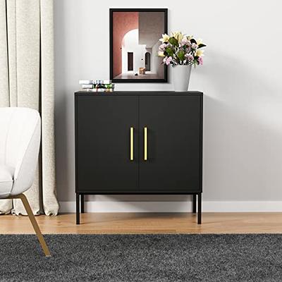 Iwell Storage Cabinet, Bathroom Floor Cabinet with Door & 3 Drawers, Mid  Century Cabinet with Adjustable Shelf for Living Room, Bedroom, Entryway