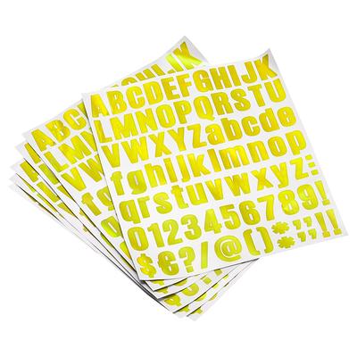 220pcs 8 Sheets Capital Letter Stickers 3 Inch Self Adhesive