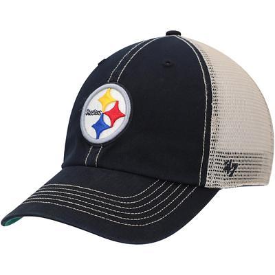 Men's '47 Brown/Natural Pittsburgh Steelers Oil Cloth Trucker