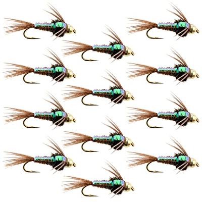 The Fly Fishing Place Tungsten Bead Head Nymph Fly Fishing Flies -  Flashback Pheasant Tail Trout Fly - Nymph Wet Fly - 12 Flies Hook Size 18 -  Yahoo Shopping