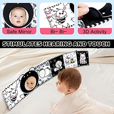 SAMMAS 3 Pcs Black and White High Contrast Baby Toys 0-6 Months for  Newborn, Babies Sensory Soft Book for Early Education, Infant Tummy Time  Cloth Book Toys, Montessori Toys for Babies - Yahoo Shopping