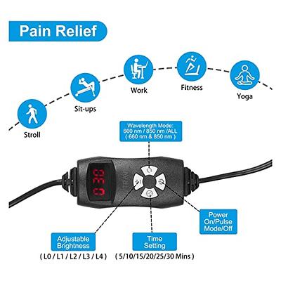 Dialudon Red Light Therapy Belt Infrared Light Therapy Device for Body Pain  Relief Adjustable Wearable Light Therapy Wrap for Waist Knee Back Joint