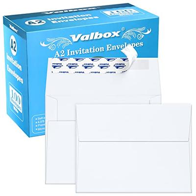 100Pack 5x7 Envelopes, White A7 Envelopes Self Seal for Weddings, Invitations, Photos, Postcards, Greeting Cards Mailing,Baby Shower, Graduation