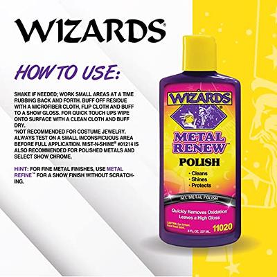  Wizards Metal Polish Cream Metal Renew - Cleans, Shines and  Protects All Metals - Cream Fast-Cut Polish and Stainless Steel Cleaner -  High Gloss Metal Polish - 8 oz : Automotive
