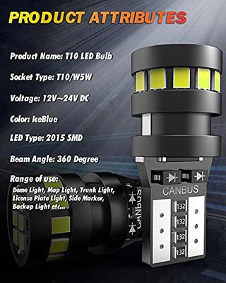 OUSHI W5W LED Bulb, Canbus Error Free T10 194 168 2825 501 12V-24V