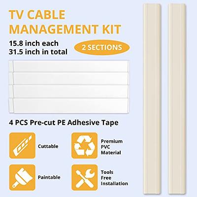 in Wall Cable Management Kit (White x2) + 306 Cord Hider - Cord Cover Wall  - Yahoo Shopping