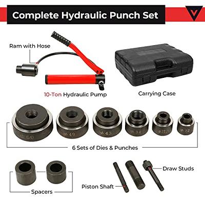 Hydraulic Knockout Punch Set,Electrical Conduit Hole Cutter Set,Punch  Driver Tool Kit