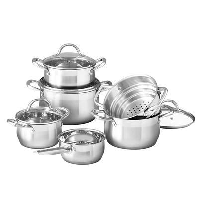 J&V Textiles Kitchen Sense 6-Piece Stainless Steel Casserole Set