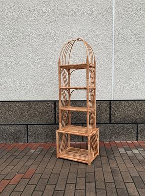 56/69 Inch Tall Vintage Shelf, Rattan Shelf, Wicker Shelf, Planter