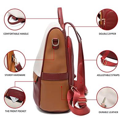 Cheruty Backpack Purse for Women Fashion Leather Backpack Designer Travel Large Ladies Shoulder Bags Brown, Women's