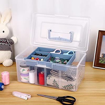 Wholesale BTSKY 2 Layer Stack & Carry Box, Plastic Multipurpose Portable  Storage Container Box Handled Organizer Storage Box for Organizing  Stationery, Sewing, Art Craft, Jewelry and Beauty Supplies Blue: Home  Improvement