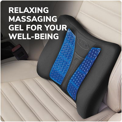 Dr. Scholl's Black Massaging Gel Lumbar Seat Cushion, 46101WDI