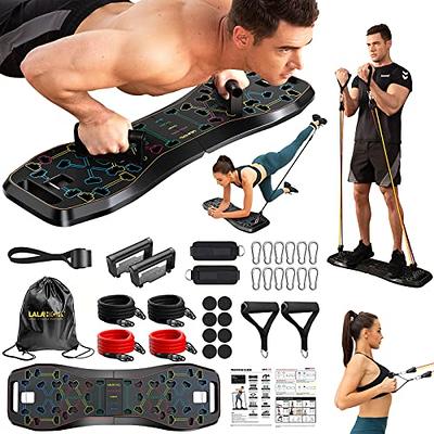 LALAHIGH Home Workout Equipment for Women, Multifunction Push Up Board,  Portable Home Gym System with Resistance Bands,Ab Roller Wheel, and 20 Gym  Accessories, Professional Strength Training Exercise Equipment For Body  Shaping 