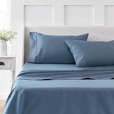 Superity Linen Oversized King Flat Sheet Only - 100% Cotton Breathable & Comfortable Fabric Flat Bed Sheets (132x110) (Oversize King)