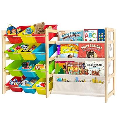 BUSYWOOD Toddler Bookshelf, Books Organizer, Montessori Bookshelf