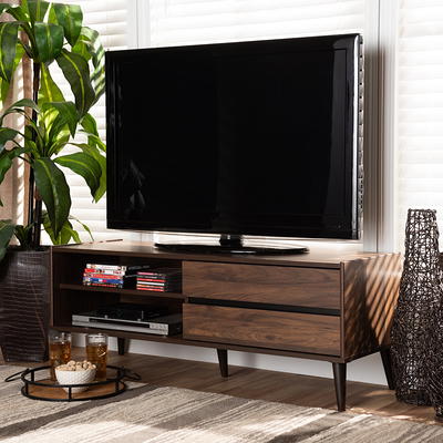 Baxton Studio Moina Mid Century Modern Two Tone Walnut Brown And