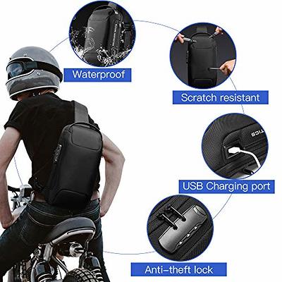 Kingsons Sling Bag Small Crossbody Backpack for Men Waterproof Chest Shoulder Bags Casual Daypack for Travel Cycling