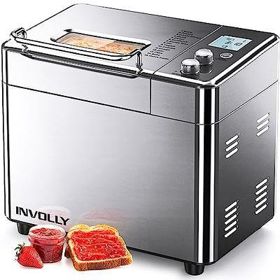 Involly 15 in 1 Bread Maker, 2 LB Bread Machine Stainless Steel