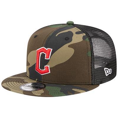 Men's New Era Camo/Olive Cleveland Browns Trucker 9FIFTY Snapback Hat