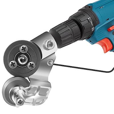 NKTIER Electric Drill Plate Cutter Professional Electric Drill Shears with  Wrench Safe Metal Nibbler Drill Attachment Precise DIY Electric Drill Sheet  Cutting Head for Cutting Metal 