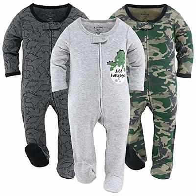 The Peanutshell Footed Baby Sleepers for Boys, Camo & Dinosaur, 3 Pack Set  (6M) - Yahoo Shopping