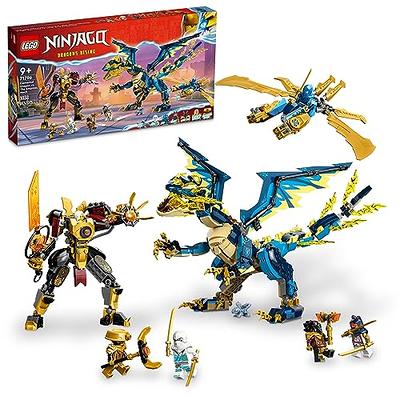  LEGO NINJAGO Lloyd's Golden Ultra Dragon Toy for Kids, 71774  Large 4 Headed Action Figure with Blade Wings Plus 9 Minifigures :  Everything Else