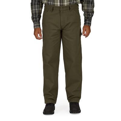 Smith's Workwear Men's Stretch Fit Mid-Rise 5-Pocket Canvas Pants,  Double-Tough Stitching