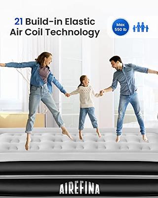 NXONE Air Mattress,18 inch Inflatable Airbed Luxury Double High Self  Inflation Deflation Queen Air Mattress withUpgraded Built-in Pump, Blow Up  Guest