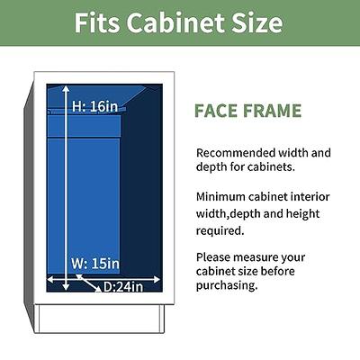 ROOMTEC Pull Out Cabinet Organizer (10 ½W x 21½D),2 Tier Pull Out Storage Shelf Drawer Basket,Sliding Shelves for Base Cabinet Organization in