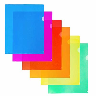 Dunwell Clear Plastic Folders Sleeves (12 Pack, Assorted Colors) - Plastic  Sleeves for Paper 8.5x11, Transparent Project Folders with Plastic Paper  Sleeves, Poly File Jacket for Documents - Yahoo Shopping