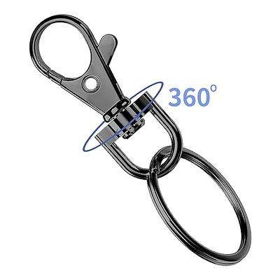 100PCS Premium Swivel Snap Hook Keychains with Key Rings, Metal