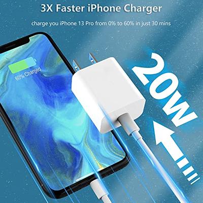 iPhone 14 13 12 11 Super Fast Charger-Apple MFi Certified-High Speed iPhone  Charger-6FT Wall Charger-2-Pack 20W PD USB C Compatible with iPhone  14/14Pro/13/13 Pro/12/12Pro/XS/Max/XR/X/8/8 Plus 