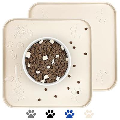 Silicone Dog Food Mat, Pet Placemat for Prevent Feeding Spills, Waterproof  Dog Bowl Mats for Food and Water, Cat Food Mat for Pet Feeder, Green 