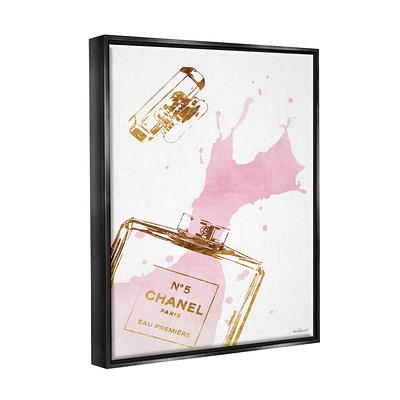 Fashion Glam Wall Art Decor Prints - Chanel Pink Wall Decor For Girls  Bedroom Makeup Room - Glam Decor Wall Posters - Perfume Handbag Makeup Art  