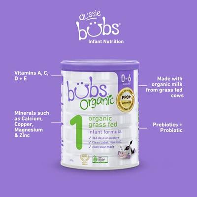 Bubs Organic Grass Fed Infant Formula Stage 1, Infants 0-6 months