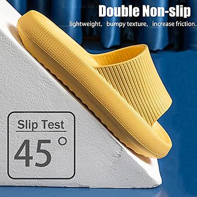 Pillow Slippers for Women and Men Non Slip Quick Drying Shower Slides Bathroom Sandals | Ultra Cushion | Thick Sole, Adult Unisex, Size: 42-43 / Women