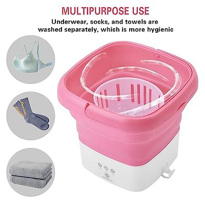 Portable Washing Machine Mini Washer with Drain Basket, Foldable Small  Washer for Underwear, Socks, Baby Clothes, Towels, Delicate Items (White) -  Yahoo Shopping