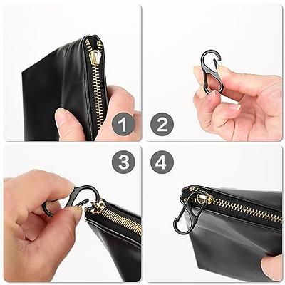 Double Opening Zipper Pull Replacement - 4 Pcs Detachable Zipper Clip Theft Deterrent, Metal Zipper Pulls Tab Replacement, Multipurpose Zipper