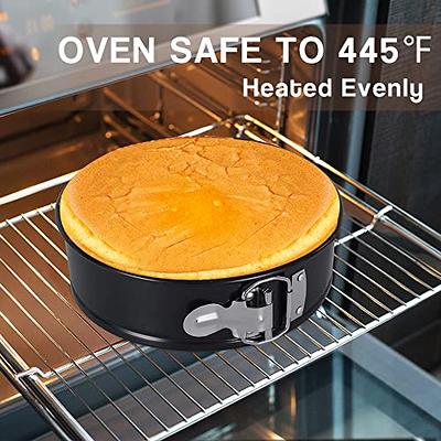 HIWARE 9 Inch Non-stick Cheesecake Pan Springform Pan with Removable  Bottom/Leakproof Cake Pan with 50 Pcs Parchment Paper - Black