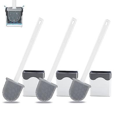 Maxdot 3 Sets Silicone Toilet Brush and Holder Compact Size Toilet Bowl  Brush with Handle Silicone Toilet Cleaner Brush Drip Proof Toilet Scrubber  for Bathroom Restroom (Gray,Stylish) - Yahoo Shopping