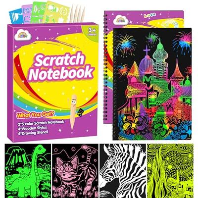 FEREDO KIDS Rainbow Scratch Notebook Drawing Paper - Black Scratch Off Art  Crafts Supplies Coloring Kit Toy for Kids Ages 3-9 Girls Boys DIY Children's  Birthday Christmas Easter Activities Gift - Yahoo Shopping