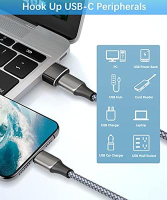 Elebase 4Pack USB to USB C Adapter&Type C Male to 3.0 Female Charger,Thunderbolt  4 to