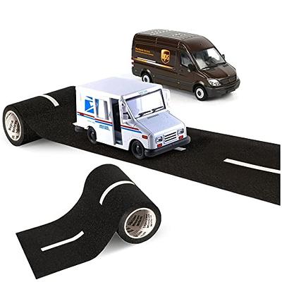 Road Tape Diecast Toy Trucks Set- Reusable, Realistic Road Tape