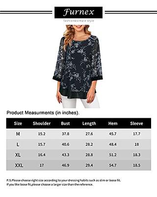 AMCLOS Womens Plus Size Solid Tunic Tops V Neck Blouse Shirts(Black, XL) at   Women's Clothing store
